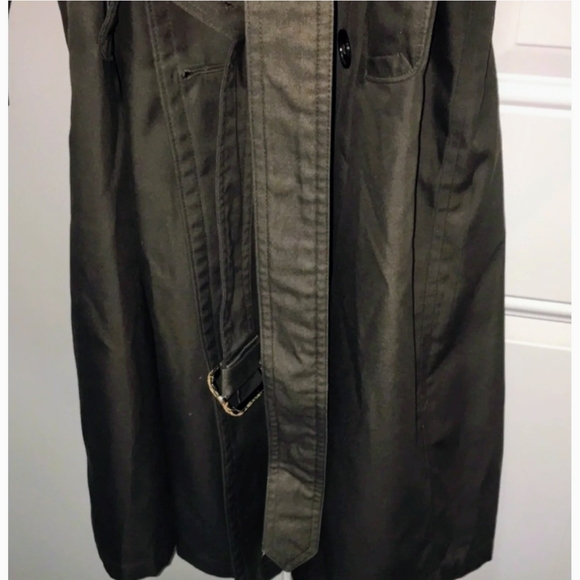 Christian Dior Vintage Unisex Double-Breasted Trench Coat - Olive Green - Picture 3 of 16